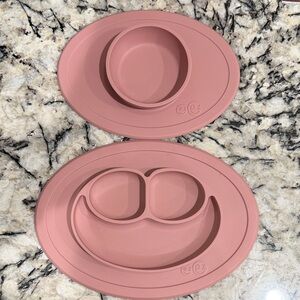 EZPZ Pink Kids Silicone Placemat and tiny hands cup